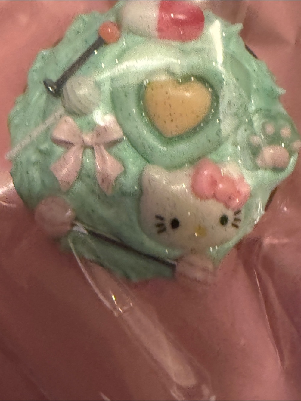 Hello Kitty pop socket green